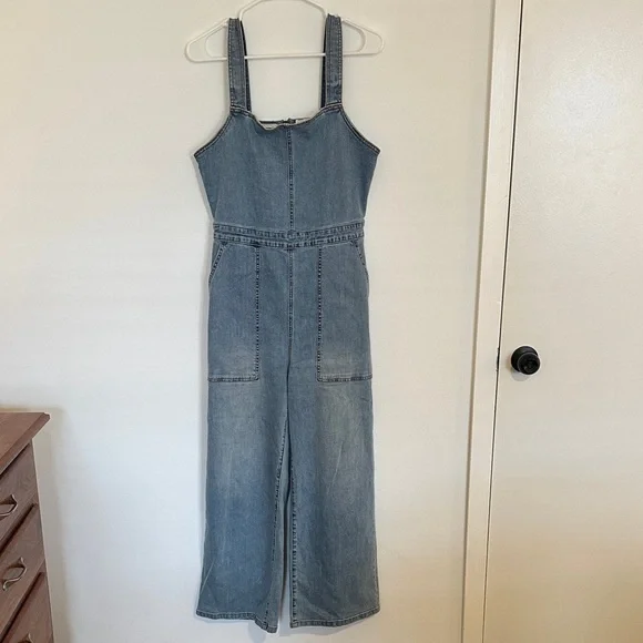 Billabong Blue Denim Jumpsuit - Picture 1 of 8